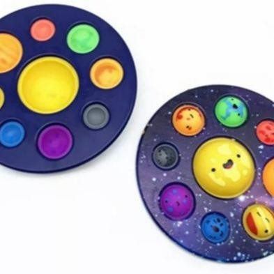 Simple Dimple Moon Planet Galaxy Fidget Toy Pop It Squishy Mainan Anak