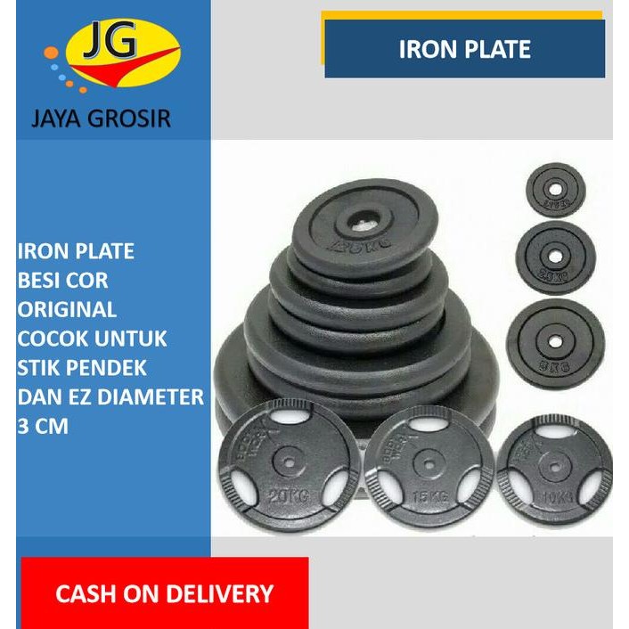 Barbel Plate 10 Kg Piringan Iron Plate Besi Barbel Besi