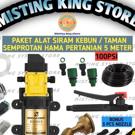 Paket Alat Siram Tanaman Nozzle Sprayer Elektrik Semprotan Air Kabut