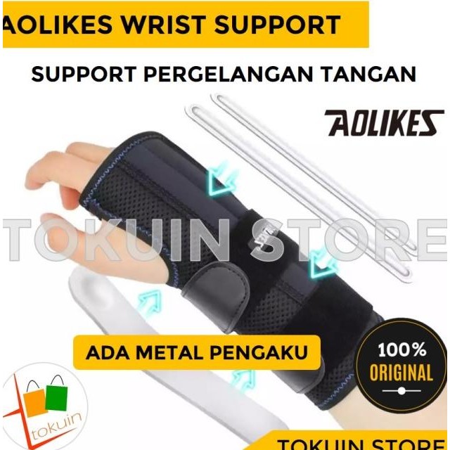 Wrist Support Aolikes Brace Deker Pergelangan Tangan Carpal Tunnel
