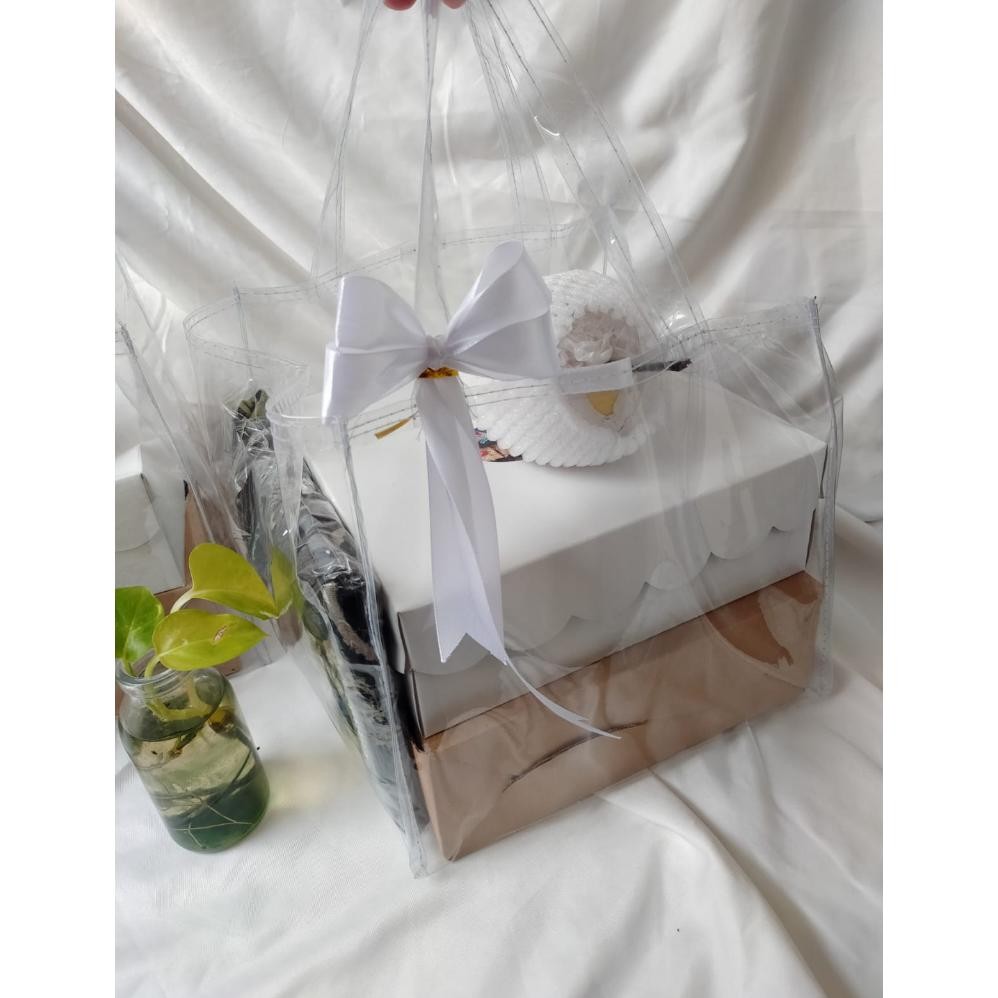 

ORIGINAL 1LUSIN Tas Mika Uk 23x23x23 Nasi Box Hajatan Berkat hj-45