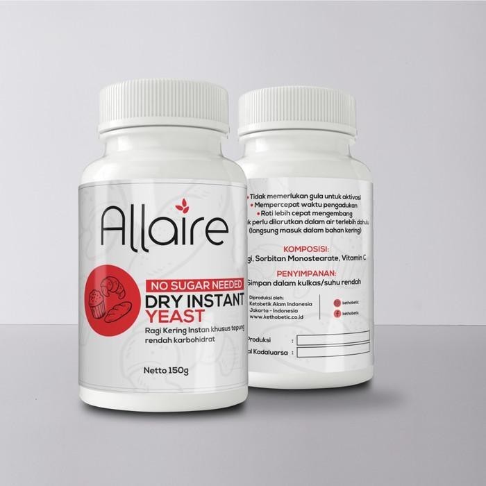 

LA KETO ALLAIRE DRY INSTAN YEAST RAGI KERING INSTAN NO SUGAR 150G