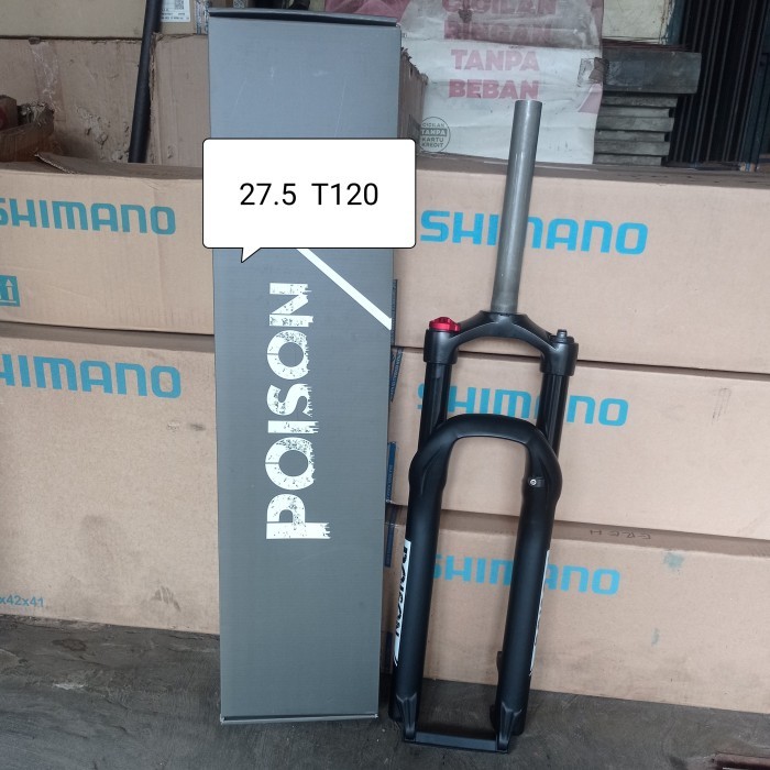 Ready fork shockbreaker sepeda depan 27.5 mtb poison aloy travel 120