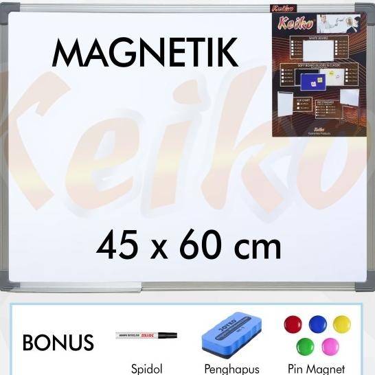 

Papan Tulis Whiteboard Gantung Magnet Single Face Keiko 45 X 60 Cm