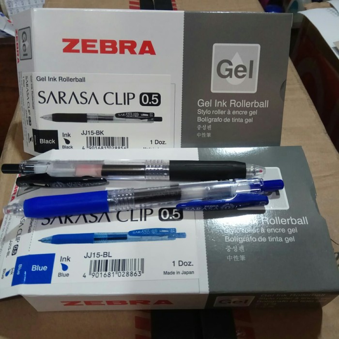 

Ready Pulpen Sarasa Zebra 0.5 hitam / biru (isi 12 buah)