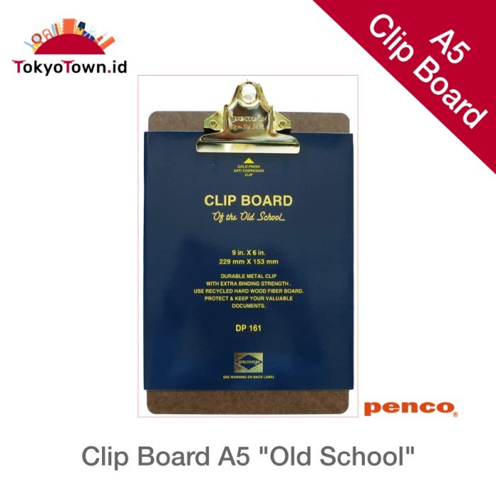 

Ready PENCO Clip Board Old School A5