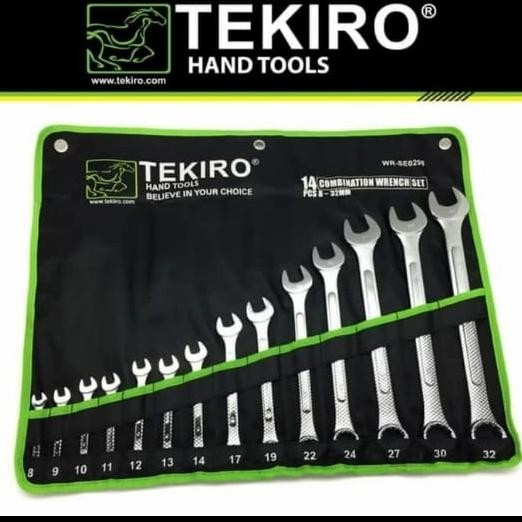 New Kunci Ring Pas Tekiro 8-32 Mm 14Pcs Ring Pas Set Tekiro 8 32
