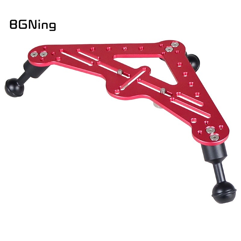 BGNing Aluminium Tripod Mount DSLR Menyelam Foto Segitiga Gimbal Tray Rig Kompatibel dengan Kamera G