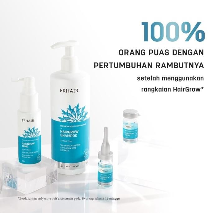 Premium Produk | Erha Erhair Hairgrow Shampoo 250 Ml + Serum - Penumbuh Rambut Rontok