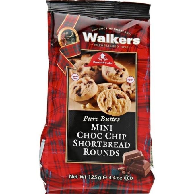 

[125gr] Walkers Mini Chocolate Chip Shortbread Cookies Biscuits 4.4 OZ