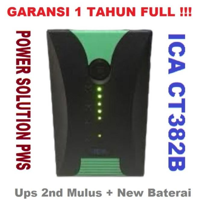 UPS ICA CT382B 600VA / 300Watt With AVR Stabilizer [ UPS 2ND Mulus + New Baterai Bergaransi ]