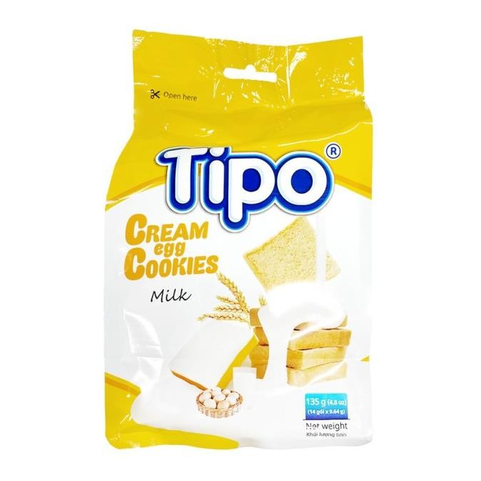 

[135gr] Tipo Milk Cream Egg Cookies - Biskuit Bagelan Rasa Susu
