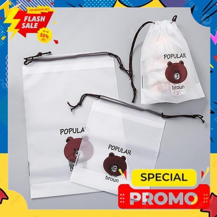 TODAY POBI TRAVEL PUCH BAG ORGANIZER TRAVELLING TAS SERUT PLASTIK PENYIMPANAN MAKEUP FURUBA