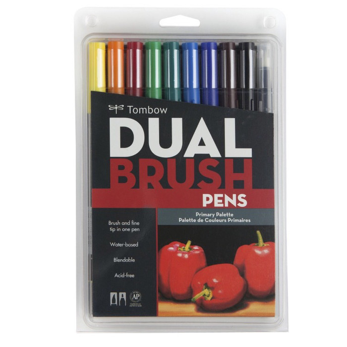 

Ba Tombow Dual Brush Pen Primary Palette Set
