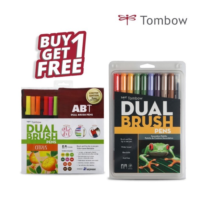 

Ba Abt Buy 1 Get 1 Dual Brush Pen Tombow Secondary Pallete