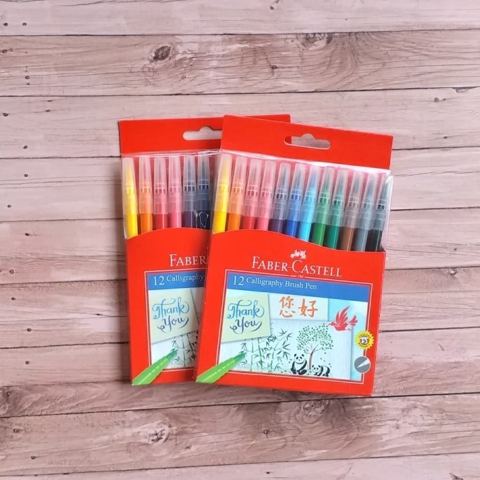 

Ba Calligraphy Brush Pen Faber Castell 12Warna