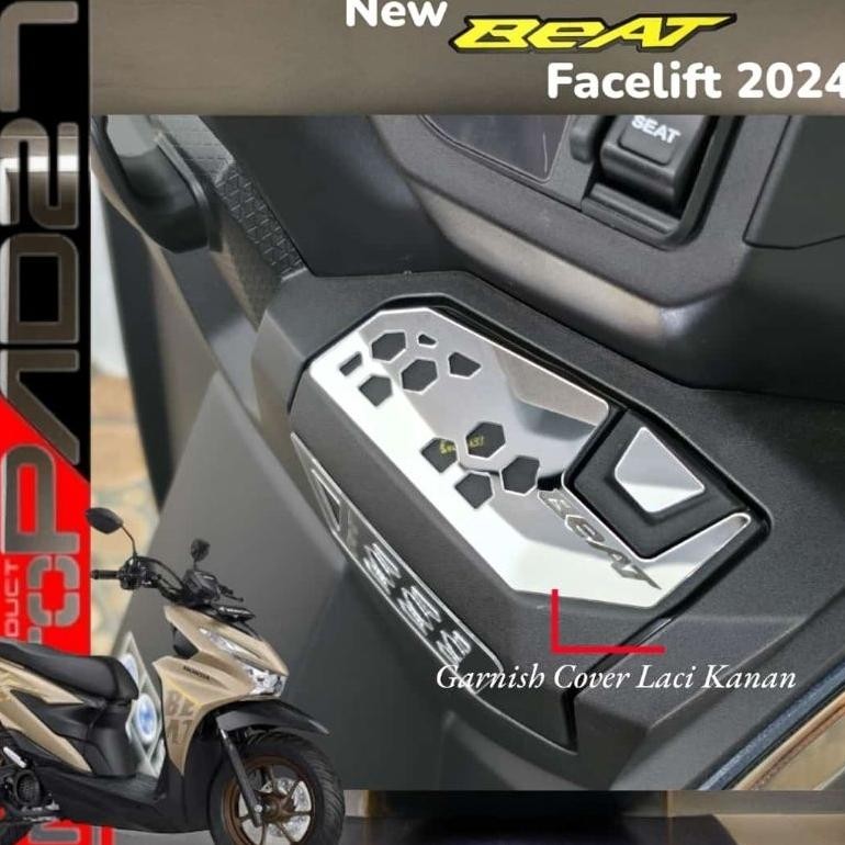 Murah Garnish Beat 2024 Aksesoris Garnish Cover Laci Beat Facelift 2024 Cod