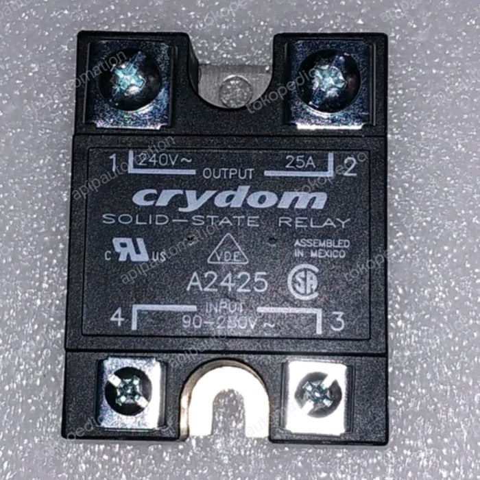 CRYDOM SOLID STATE RELAY A2425 INPUT AC 220V 25A MADE IN MEXICO BARU