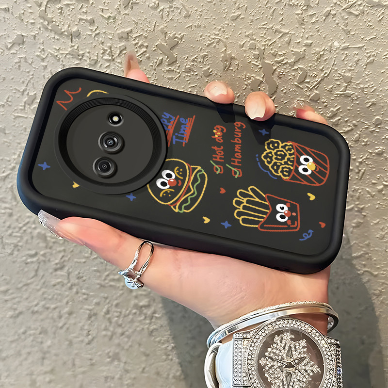Casing Hp Untuk Xiaomi Redmi A3 A3x POCO C61 Case Casing penutup pelindung silikon Kesing Burger ken
