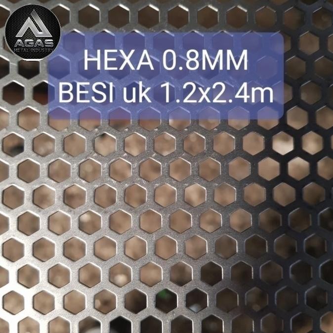 Plat Lubang Perforated Hexagonal | Material