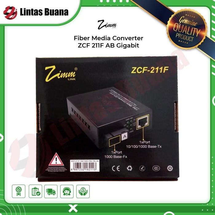Media Converter Zimmlink Zcf 211F Ab Gigabit