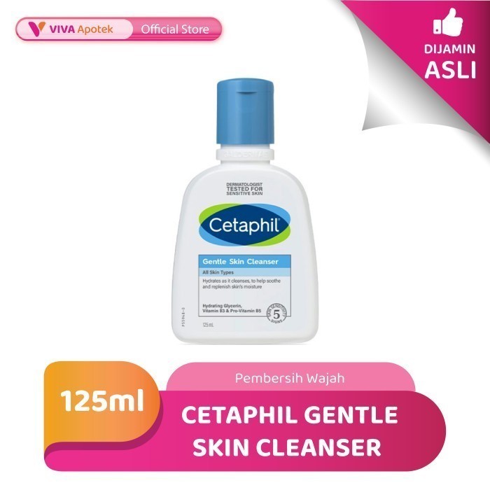 Cetaphil Gentle Skin Cleanser untuk Pembersih Wajah & Tubuh - 125ml