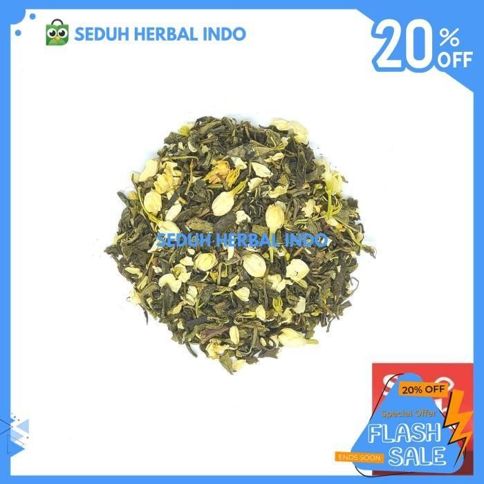 

WHITE JASMINE TEA BLEND - TEH HIJAU MELATI / JASMINE GREEN TEA 60 GRAM