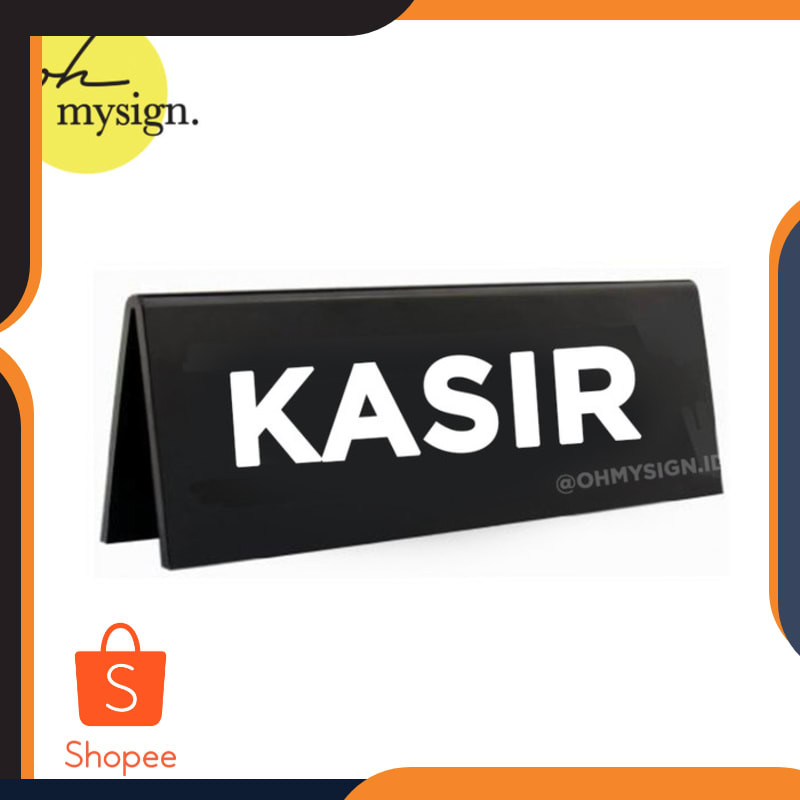 

Murah SIGN KASIR ACRYLIC | SIGN CASHIER MEJA | TABLE SIGN KASIR AKRILIK - Hitam 20x6 Elegan