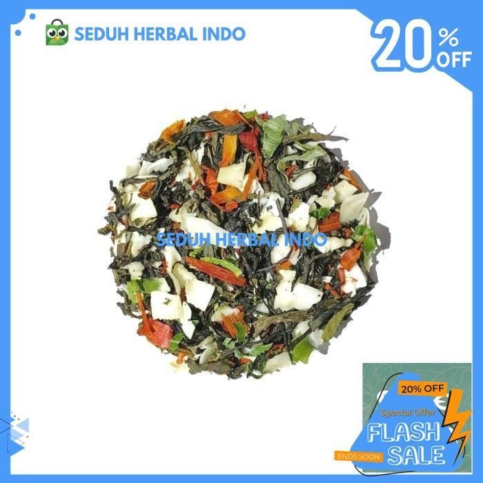 

COCO PANDAN TEA BLEND - GREEN TEA COCONUT PANDAN SECANG 15 GRAM BEST