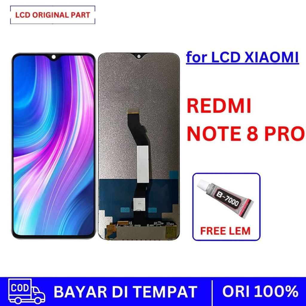 【original】LCD XIAOMI REDMI NOTE 8 PRO ORIGINAL FULLSET TOUCHSCREEN ASLI LAYAR HP COPOTAN