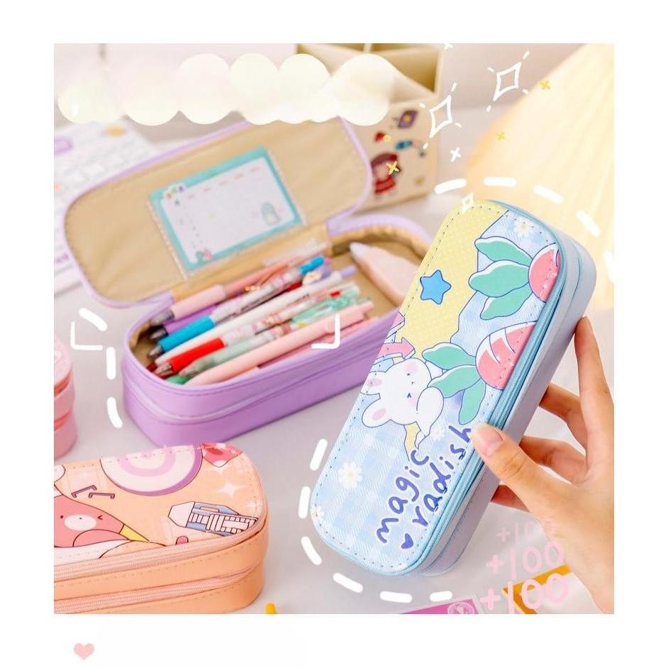 

TERLARIS Serenity Kotak Pensil Motif Cartoon / Terbaru 2024 / Kotak 2 IN 1 / Unisex Perempuan Laki-laki / Anti Air Import - KP05 GC27