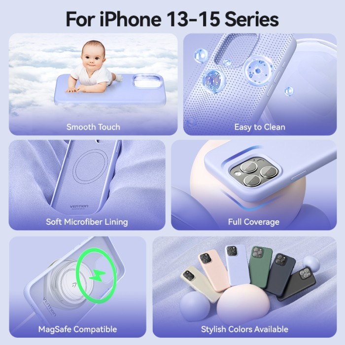 Casing Iphone 15 Plus Pro Max Magnetic Magsafe Liquid Silicone Case Gxk
