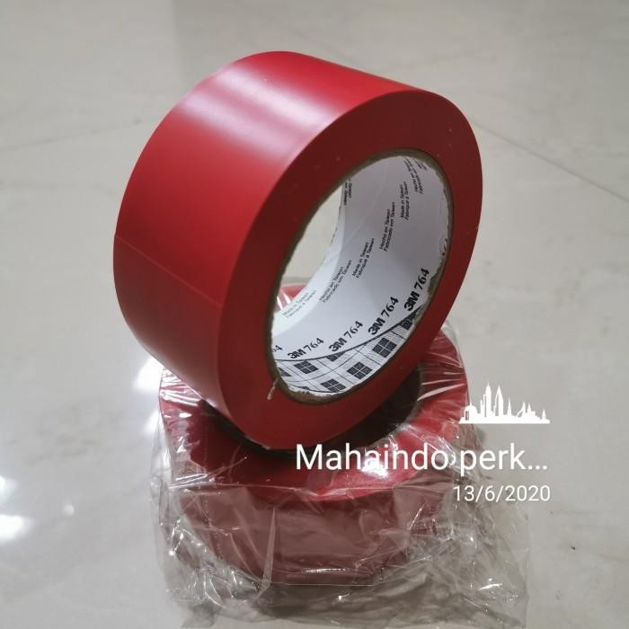 

3M 764 Red Floor Marking Tape - Lakban Lantai Vinyl Tape 2" X 33 Meter