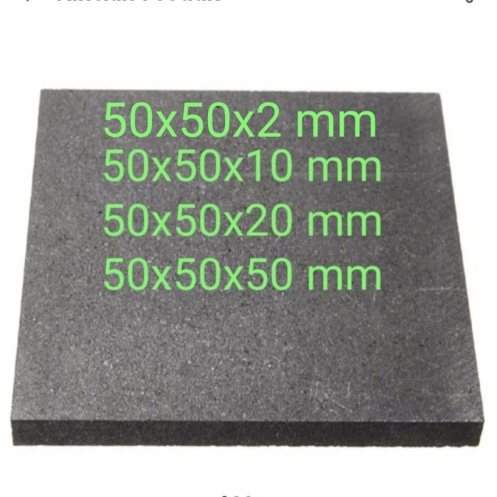 Elektroda Plat Karbon Graphite Plate Electrode 50 x 50 x tt mm