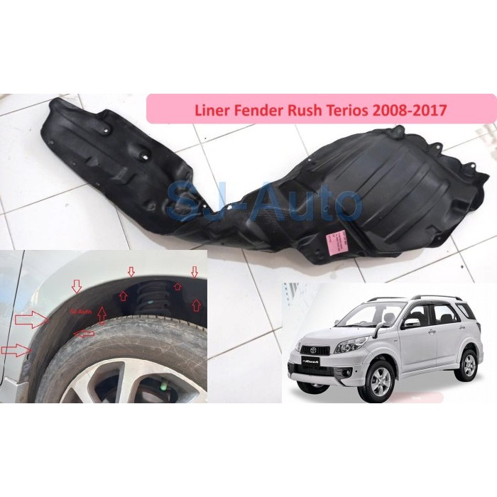 LINER FENDER INNER FENDER RUSH TERIOS 2007-2017 DEPAN READY