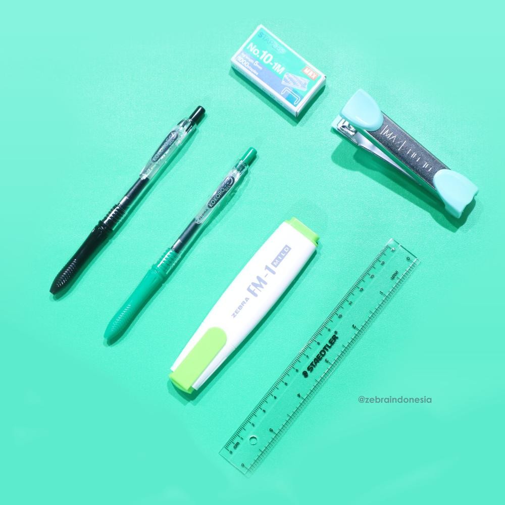 

gfd-12 ZEBRA Paket Alat Tulis 6 Kokoro Pulpen Gel Stationery Highlighter Staples Gel Pen Color Series Sale