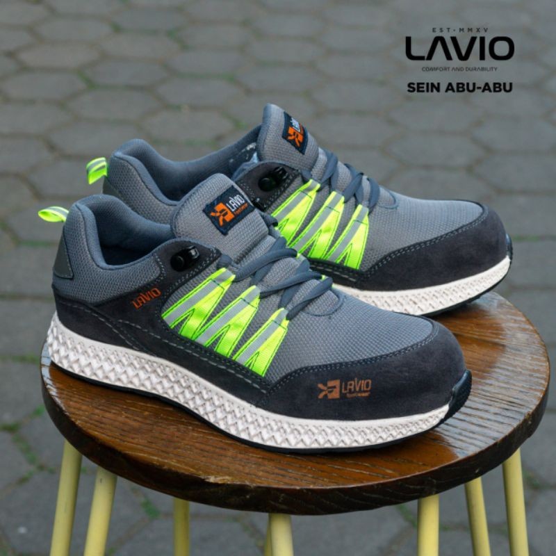 Sepatu Safety Pria Lavio Sein Ujung Besi Original Lavio Footwear Septi Kerja Proyek Lapangan