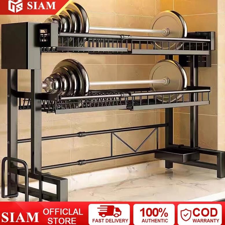 Wastafel Dapur Rak Wastafel Meja Penyimpanan Piring Penyimpanan Piring Cuci Multi-fungsi Taruh Wasta