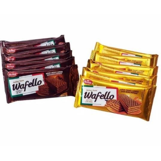 

WAFELLO WAFER CHOCO BLAST 21 GRAM BUTTER CARAMEL COCONUT 17gr 20.5 gr ROMA MAYORA ITALIAN TASTE PROMO SACHET RENCENG SNACK KILOAN GROSIR TERMURAH MAKANAN RINGAN CEMILAN ANAK BISKUIT KUE COKLAT CHOCOLATE DUS PREMIUM