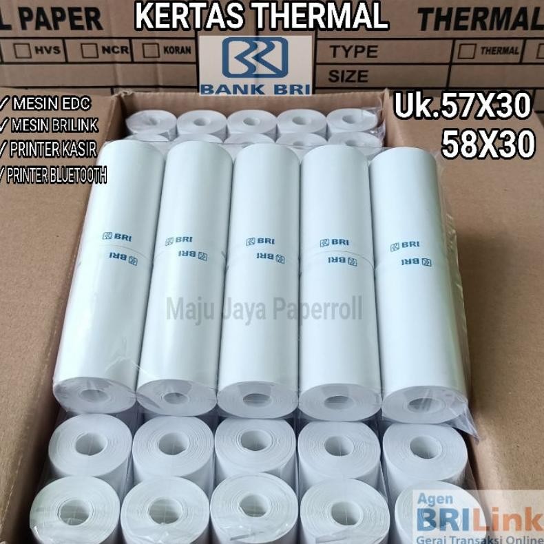 

dvc-78 ( 30 ROLL) KERTAS THERMAL EDC LOGO BANK BRI UNTUK EDC BRILINK DLL Premium
