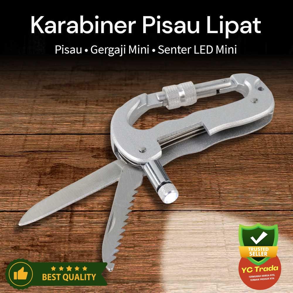 

High Quality Carabiner Pisau Lipat Knife Carabiner Mountaineering EDC - CRB1