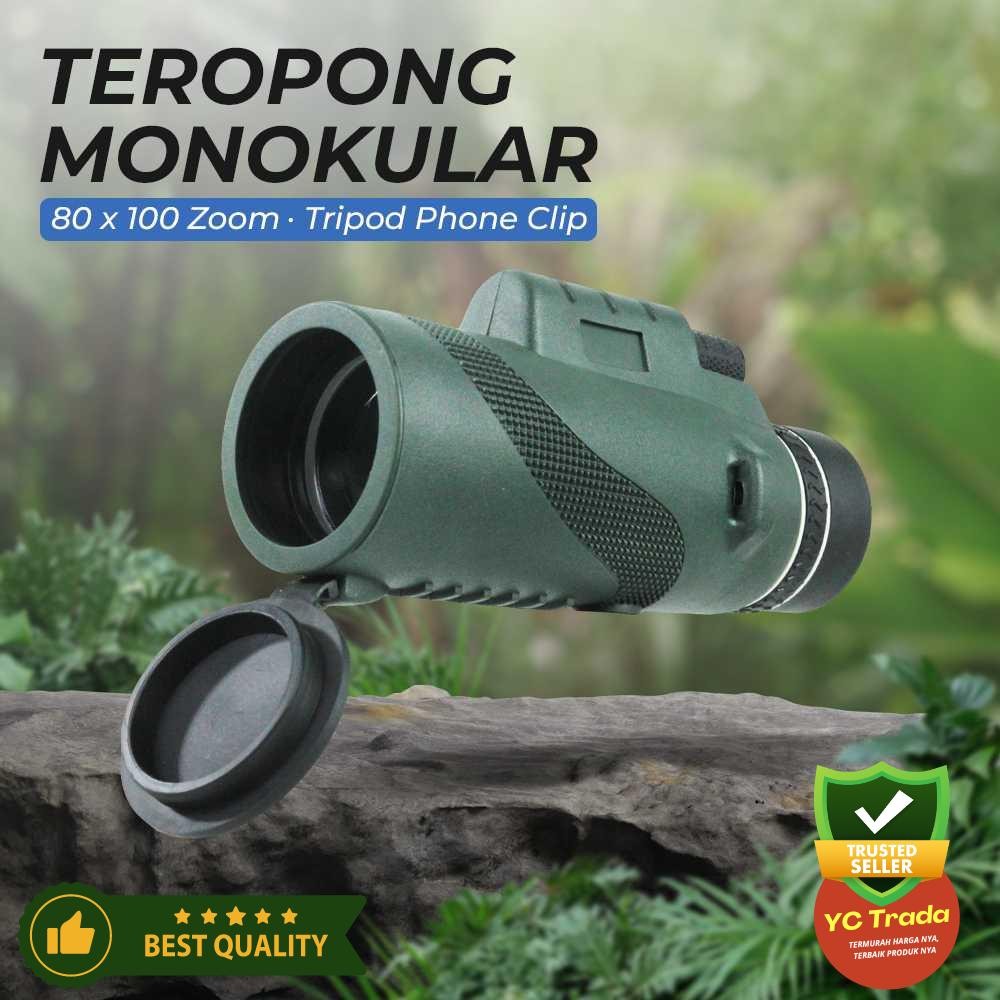 

High Quality MOGE Teropong Monokular Zoom 80x100 with Tripod Phone Clip - MG810