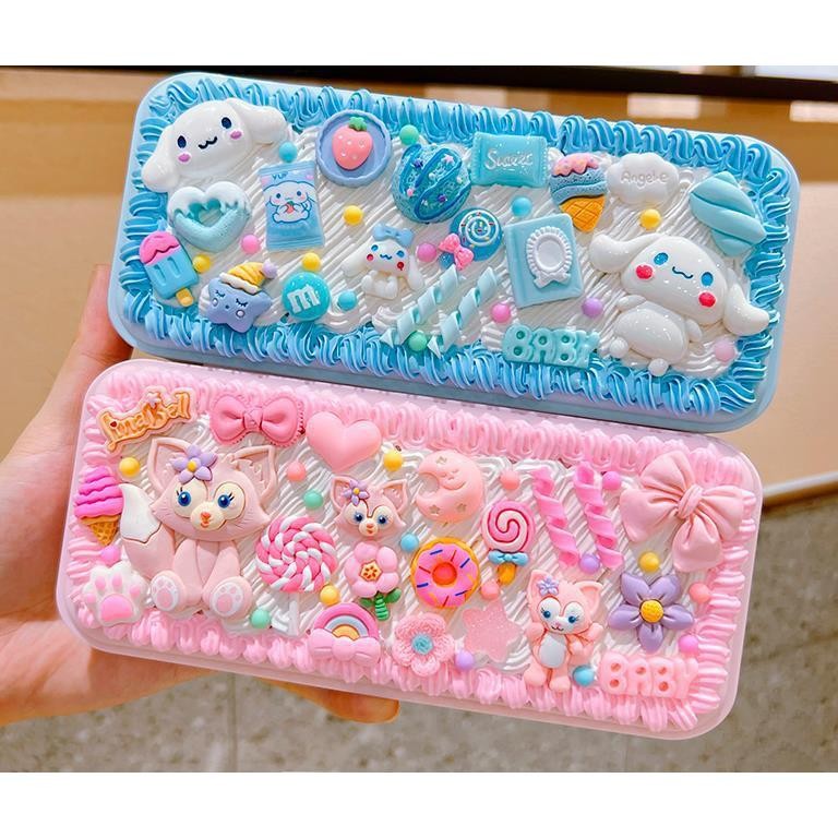 

TERLARIS DIY Cream Clay Pencil Case 1 Set/Tempat Pensil Pola Kartun Kotak Alat Tulis Buatan Tangan Anak-anak h-4