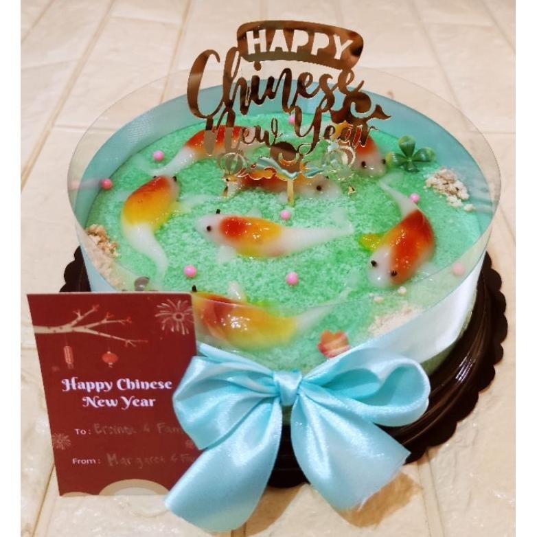 

SPECIAL Hampers puding lumut ikan koi/hamper puding coconut pandan/kado ulang tahun/souvenir kado natal imlek lebaran idul fitri/ birthday cake/puding ultah murah/hantaran GC27