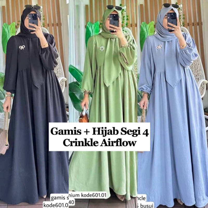 Baju Gamis Perempuan Ghamis Wanita Idul Fitri Ibu Ibu Gamis Lebaran Terbaru 2024 Gamia Ibu Ibu Adem 