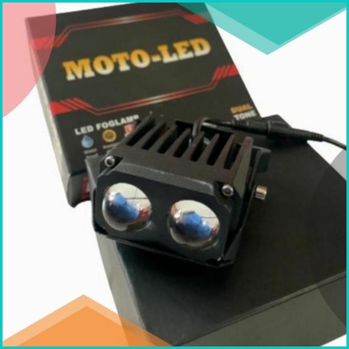 Lampu Tembak Motoled Double Premium Foglamp Putih Kuning Terang 140BZ