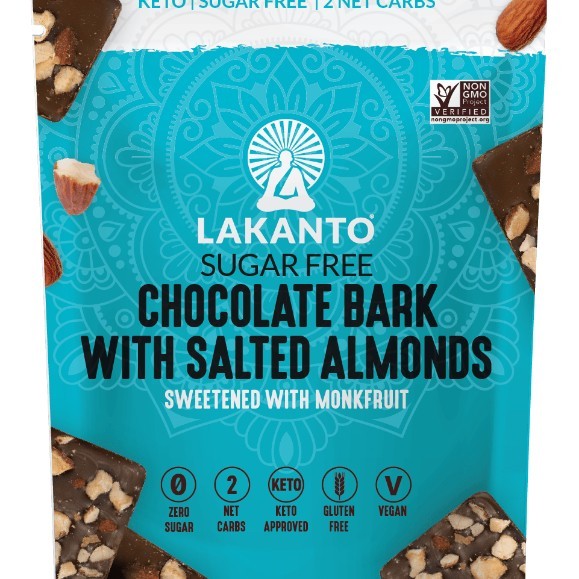 

Lakanto Chocolate Bark With Sea Salt And Almonds - From Usa - Adelineez