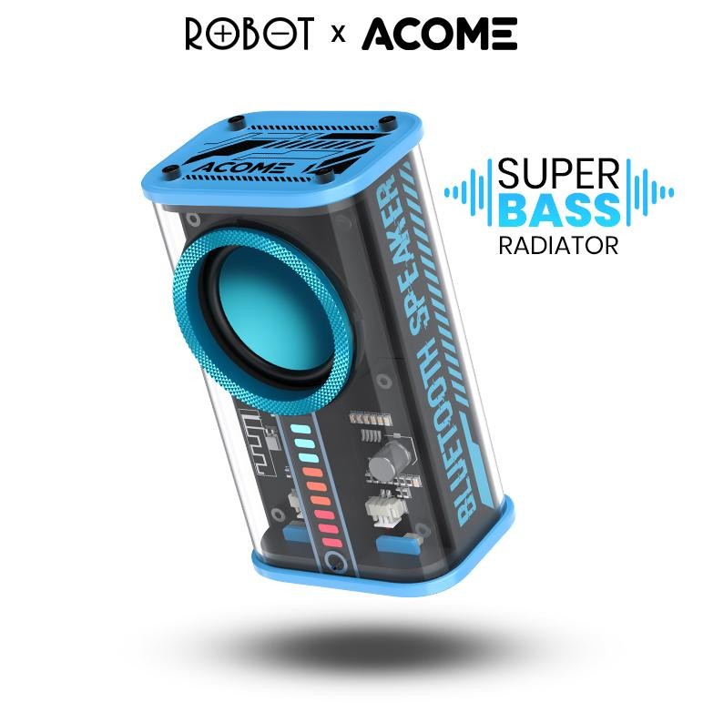 Promo Acome Speaker Bluetooth A8 Design Cyberpunk Transparan Garansi Resmi 1 Tahun Terlaris