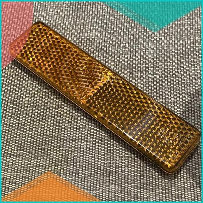 premium 1pcs mata kucing kotak motor reflectors mobil motor kuning 14