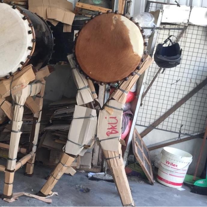 Bedug mushola beduk masjid uk.50 kayu kulit sapi